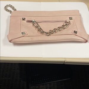 Kooba Pink Leather Zip Clutch Purse Bag